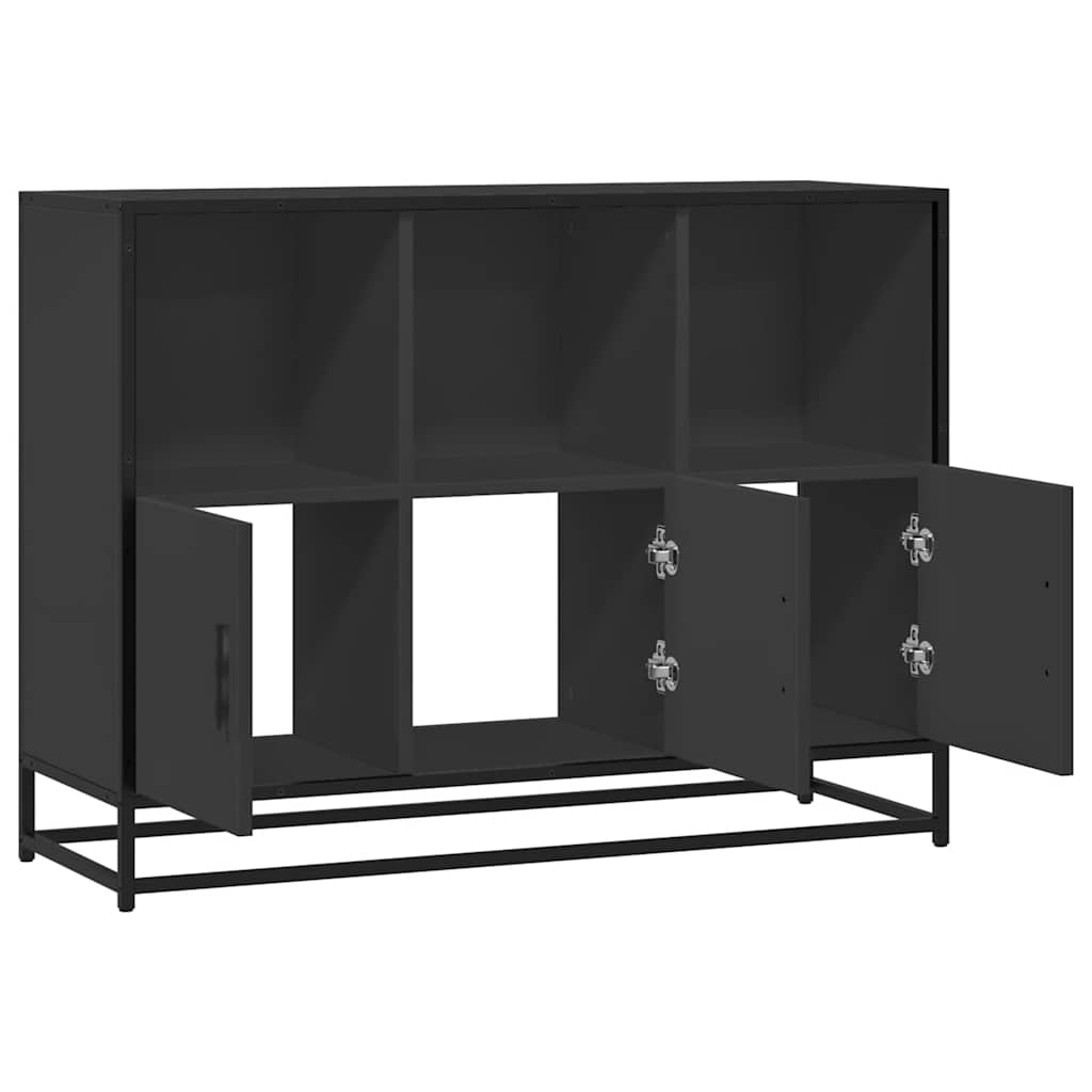 Dulap, negru, 100x35x76 cm, lemn prelucrat GartenMobel Dekor