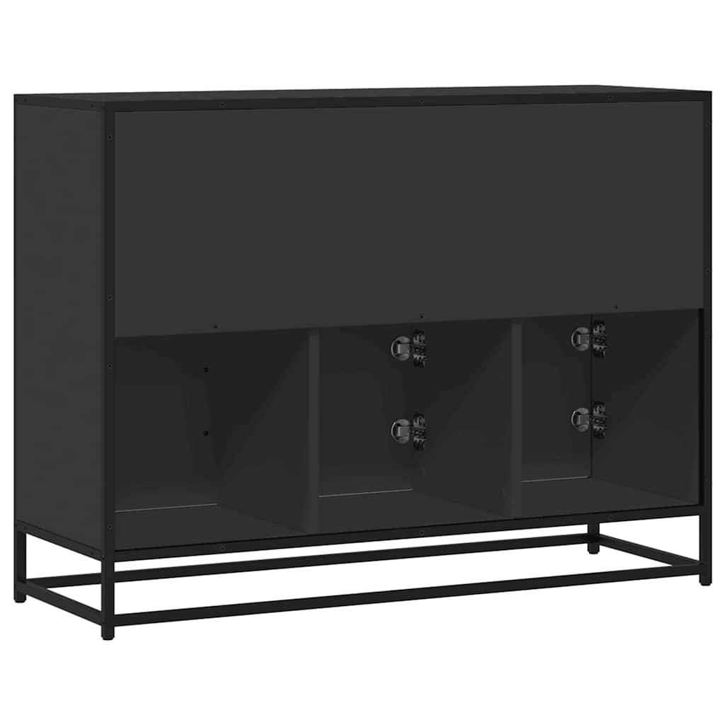 Dulap, negru, 100x35x76 cm, lemn prelucrat GartenMobel Dekor