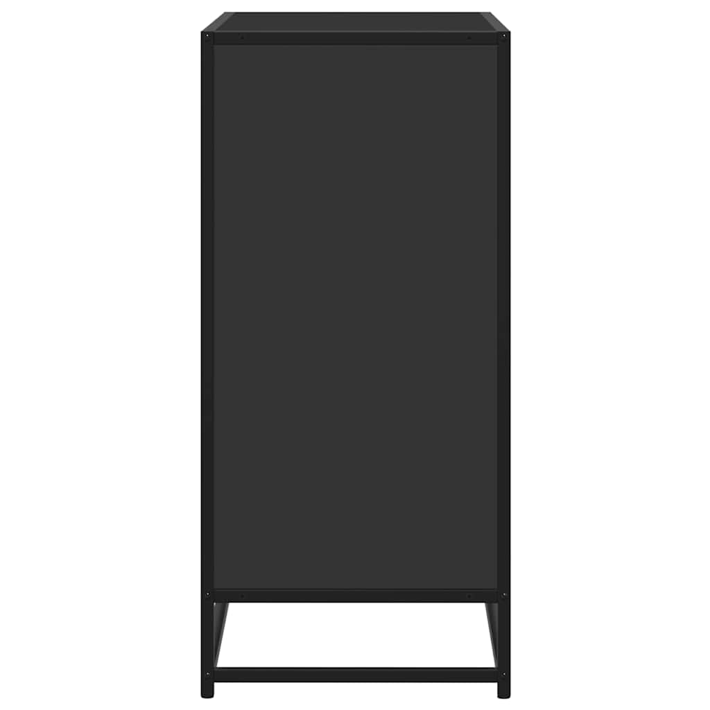 Dulap, negru, 68x35x76 cm, lemn prelucrat și metal GartenMobel Dekor