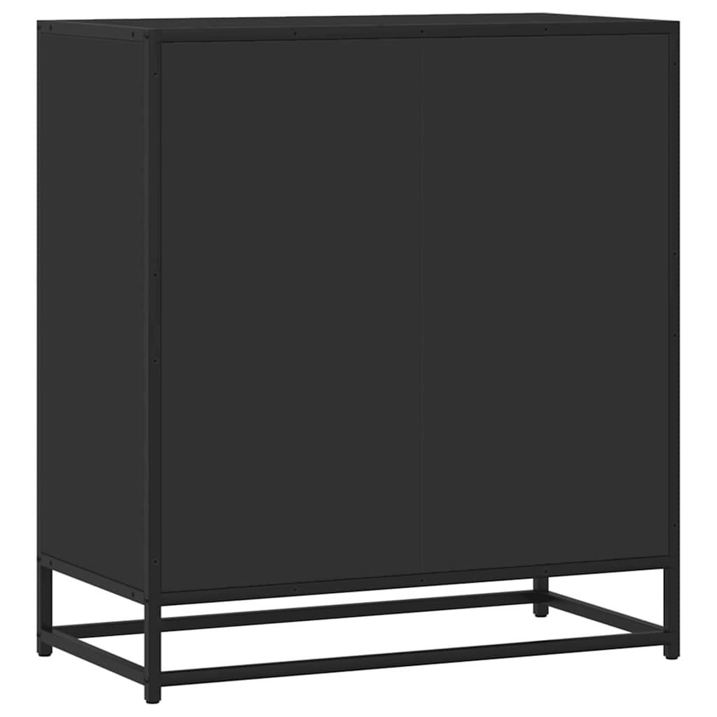 Dulap, negru, 68x35x76 cm, lemn prelucrat și metal GartenMobel Dekor