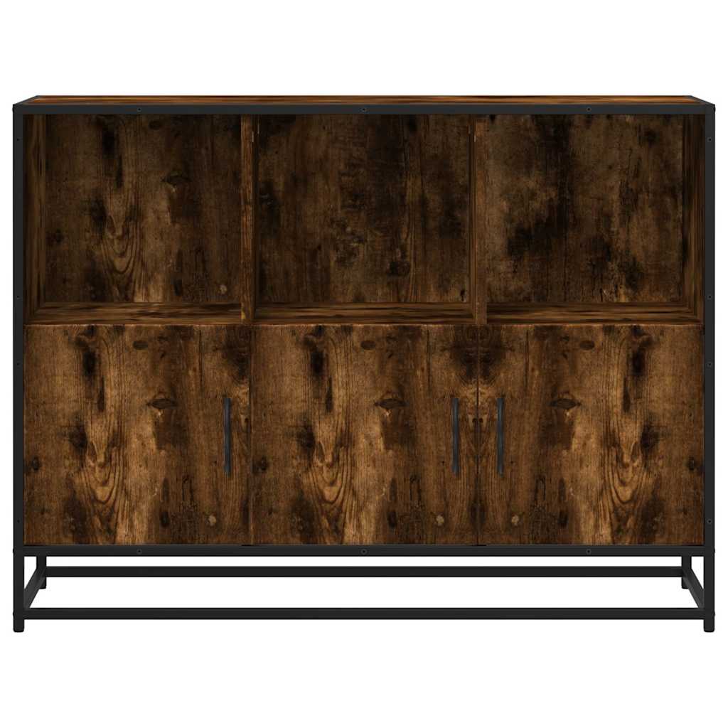Dulap, stejar fumuriu, 100x35x76 cm, lemn compozit GartenMobel Dekor