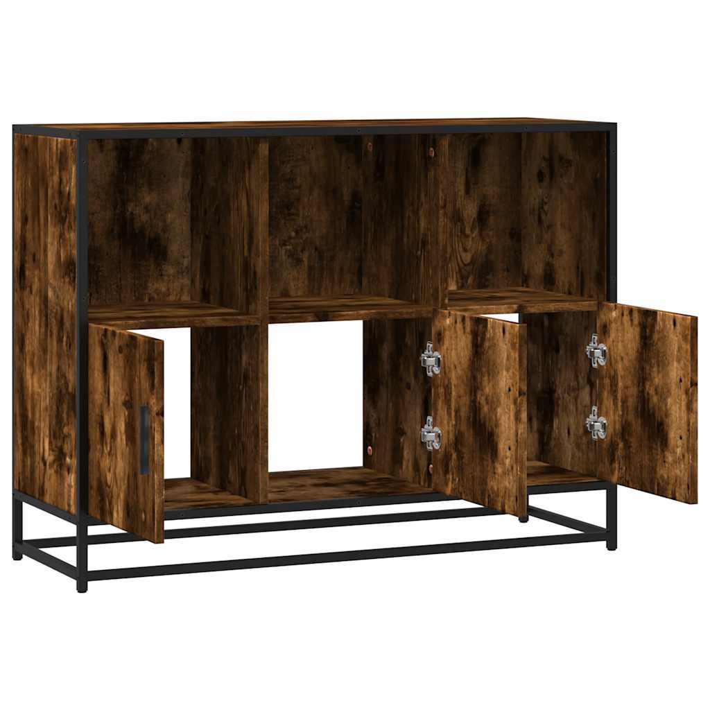 Dulap, stejar fumuriu, 100x35x76 cm, lemn compozit GartenMobel Dekor