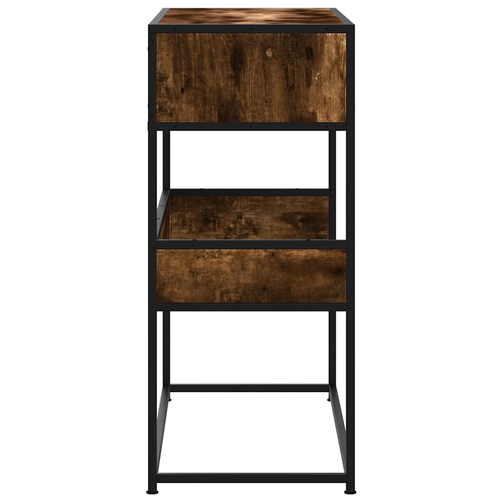 Măsuță consolă, stejar fumuriu, 90x35x80 cm, lemn prelucrat GartenMobel Dekor