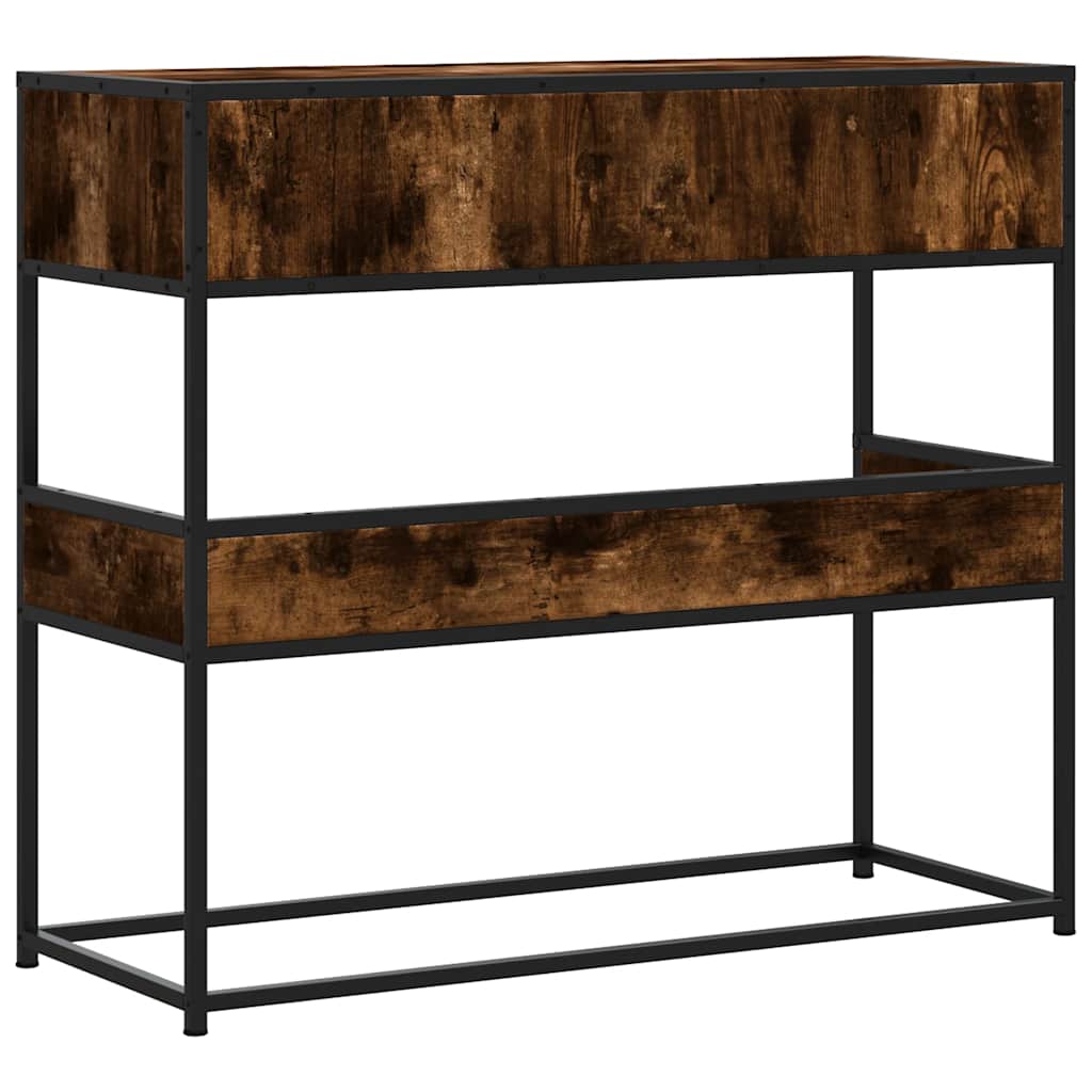 Măsuță consolă, stejar fumuriu, 90x35x80 cm, lemn prelucrat GartenMobel Dekor