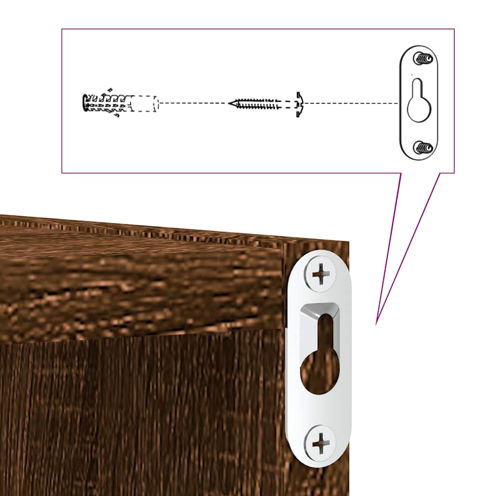 Rafturi cub de perete 2 buc Stejar maro 30x15x30 cm GartenMobel Dekor