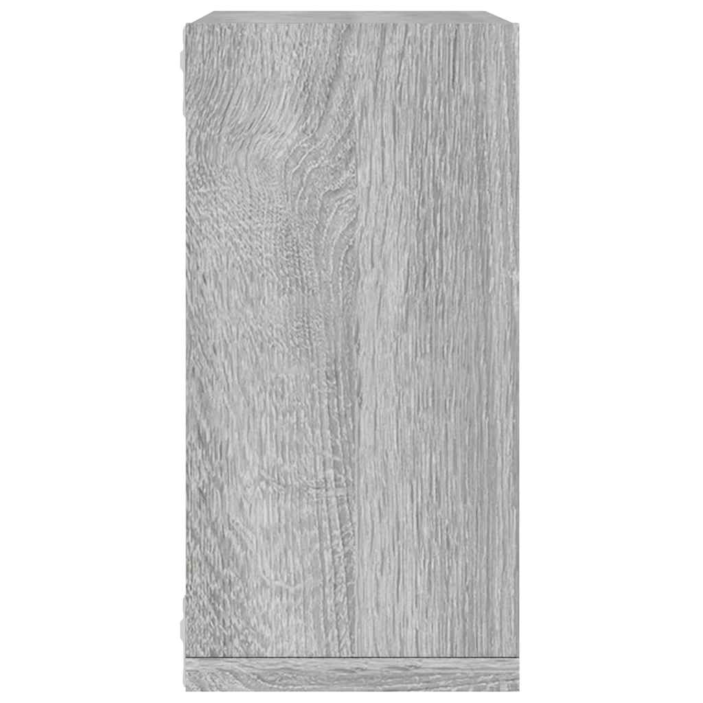 Rafturi cub de perete 6 buc Gri Sonoma 30x15x30 cm GartenMobel Dekor