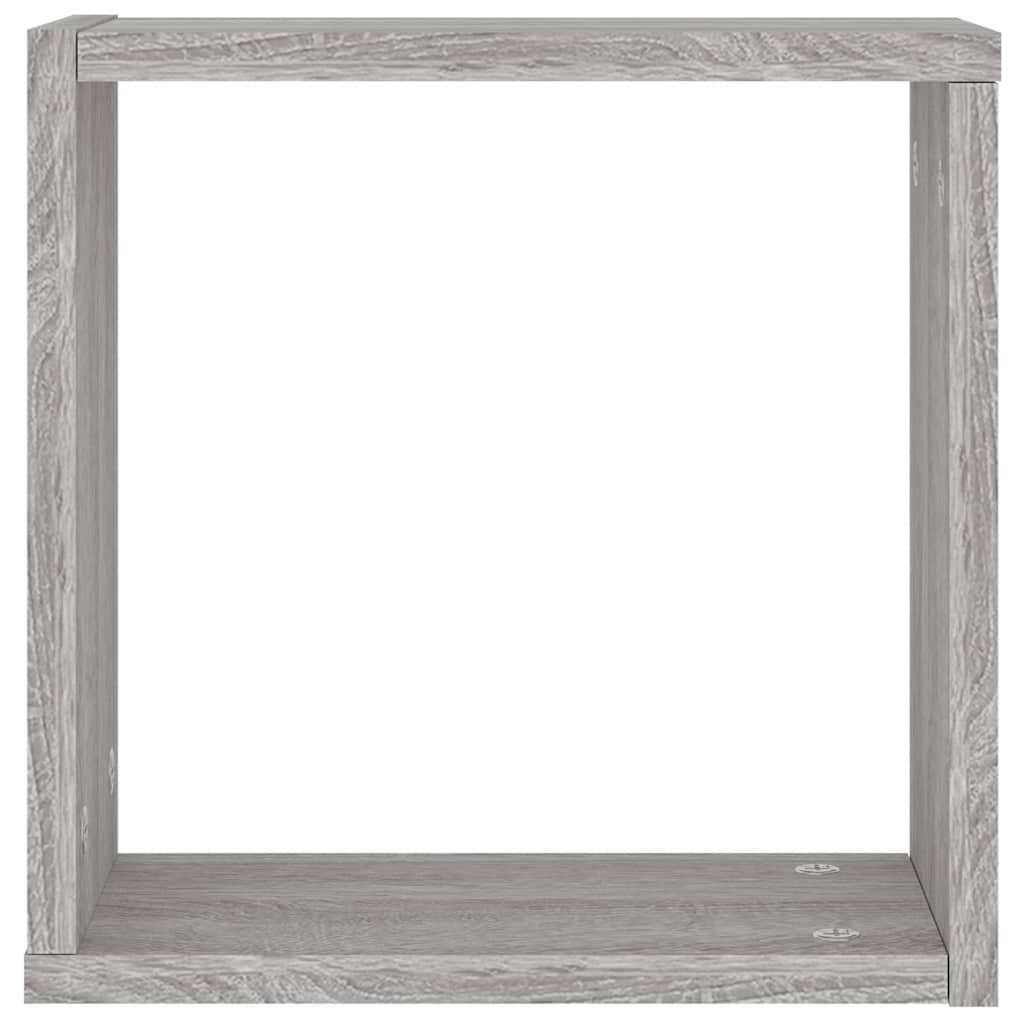 Rafturi cub de perete 6 buc Gri Sonoma 30x15x30 cm GartenMobel Dekor