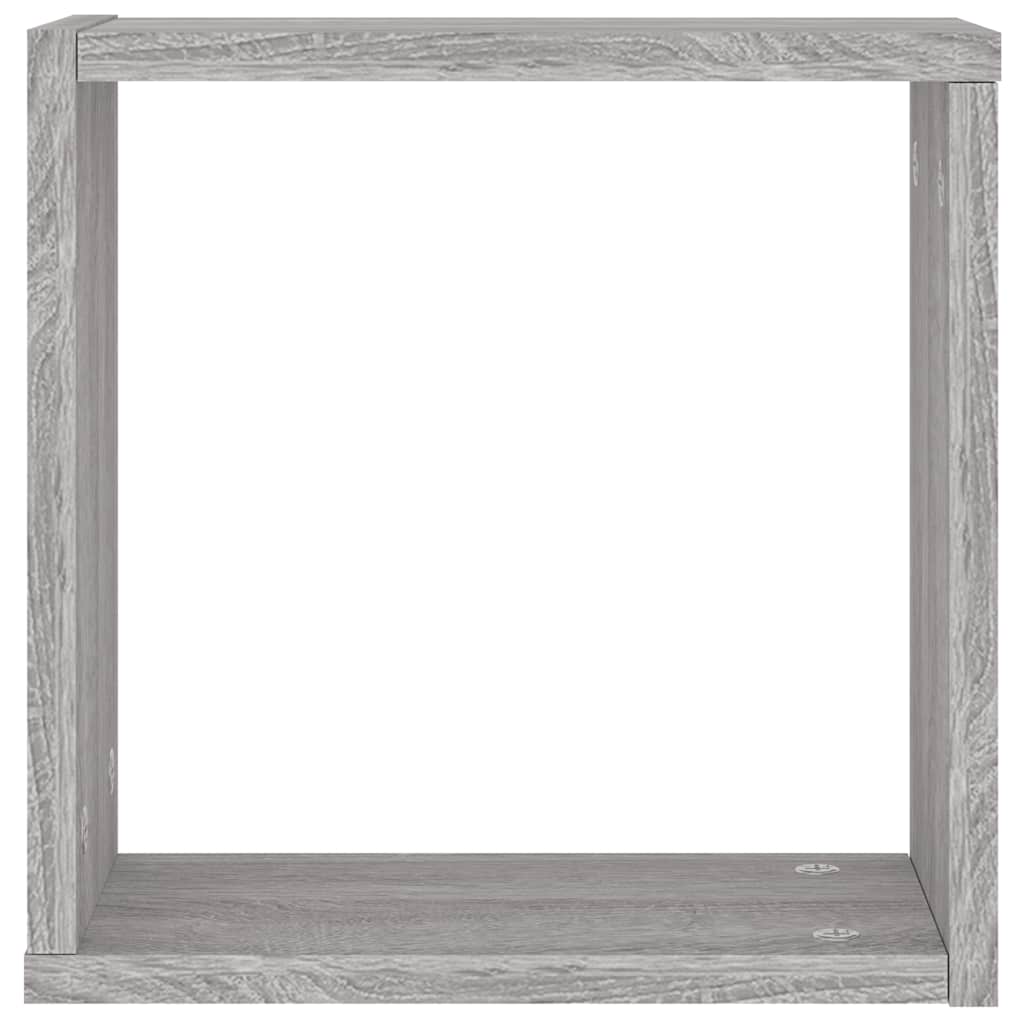 Rafturi cuburi de perete 4 buc Gri Sonoma 30x15x30 cm GartenMobel Dekor