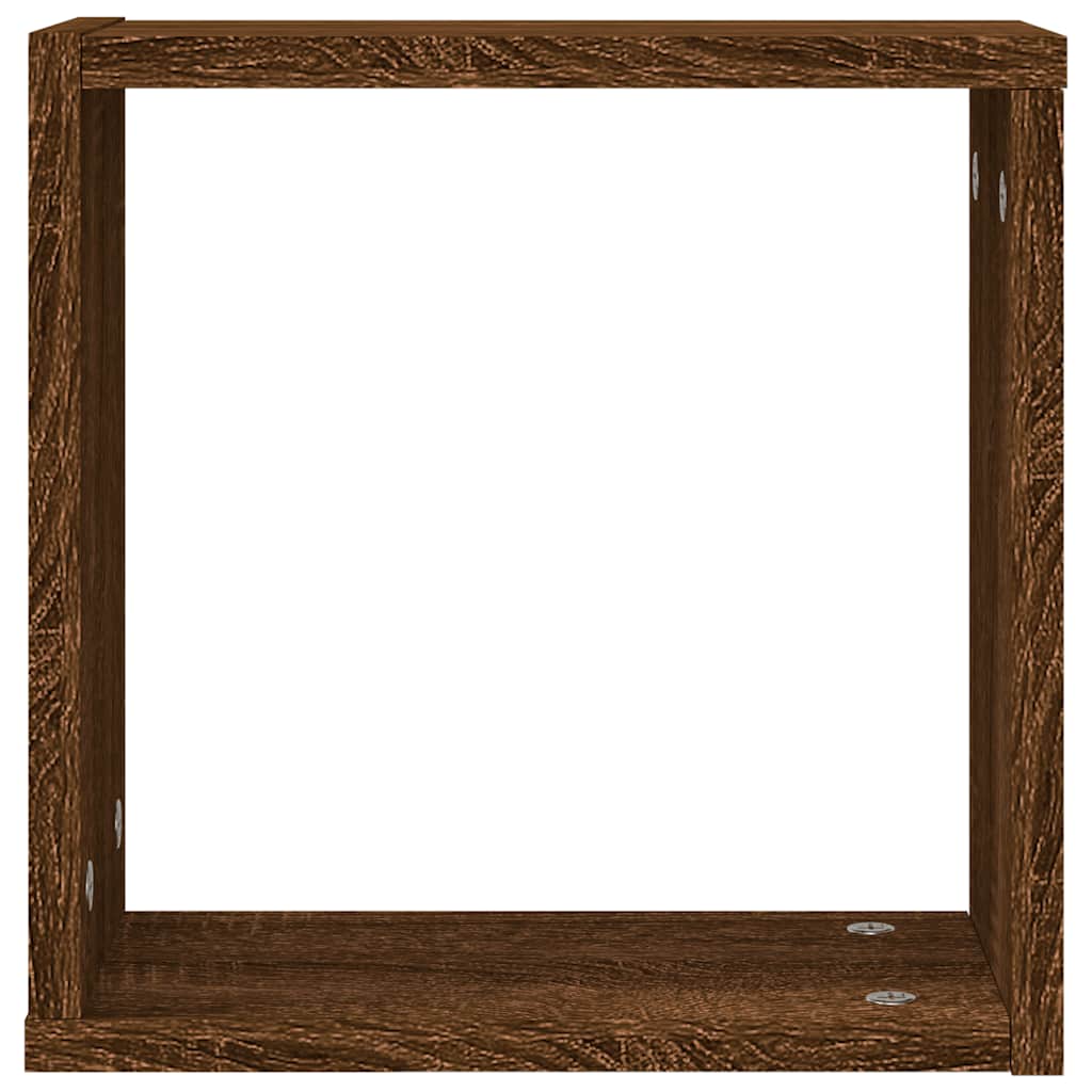 Rafturi cuburi de perete 4 buc Stejar maro 30x15x30 cm GartenMobel Dekor