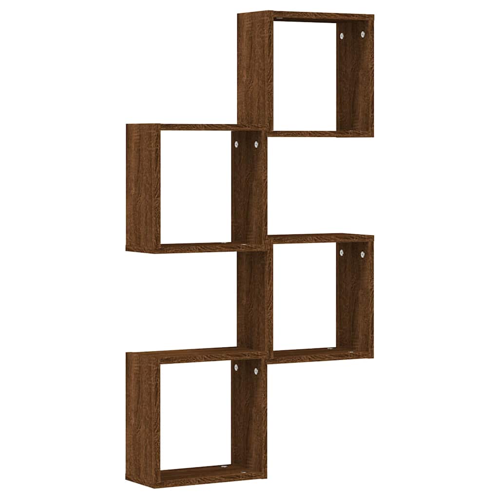 Rafturi cuburi de perete 4 buc Stejar maro 30x15x30 cm GartenMobel Dekor