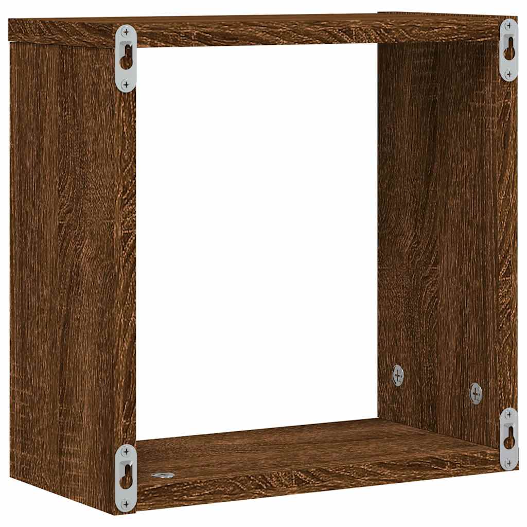 Rafturi cuburi de perete 6 buc Stejar maro 30x15x30 cm GartenMobel Dekor