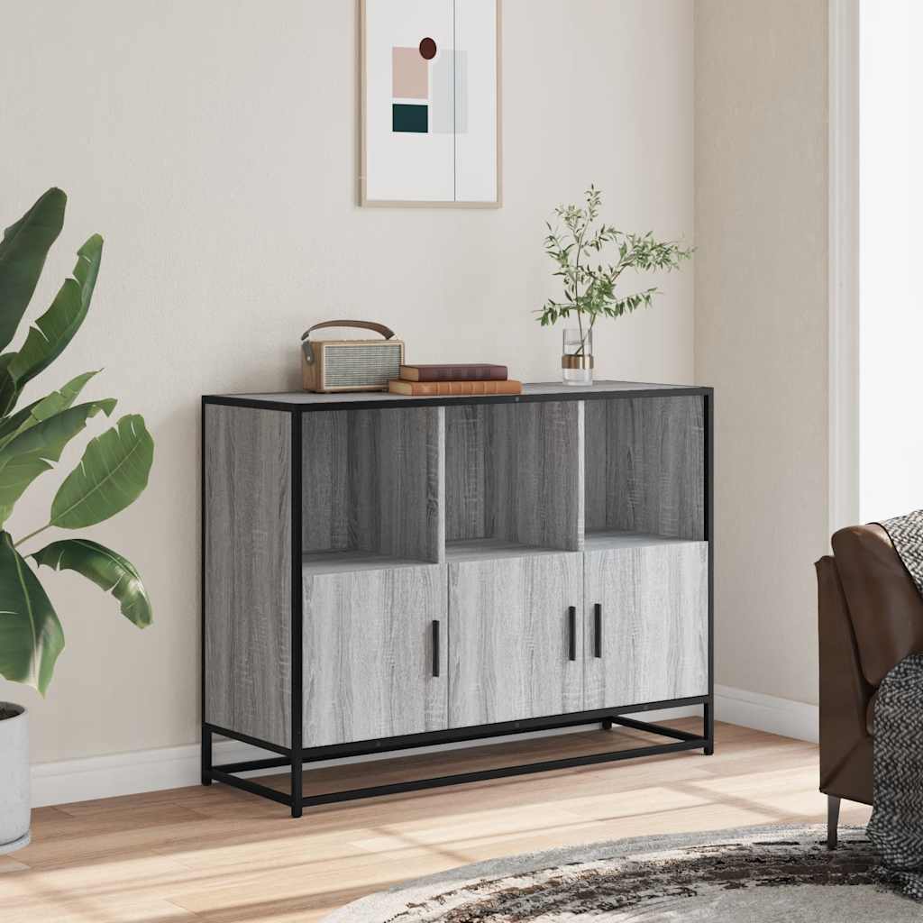 Servantă, gri sonoma, 100x35x76 cm, lemn prelucrat GartenMobel Dekor