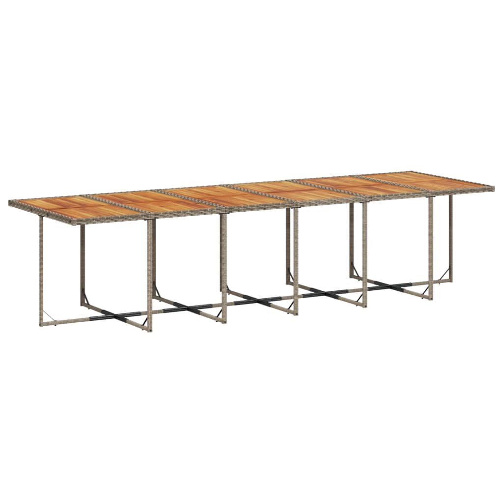 Set mobilier de grădină cu perne, 13 piese, gri, poliratan GartenMobel Dekor