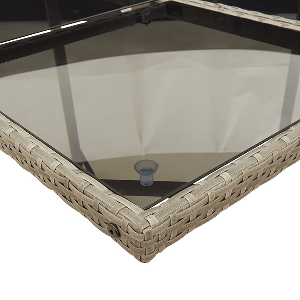 Set mobilier de grădină cu perne, 13 piese, gri, poliratan GartenMobel Dekor