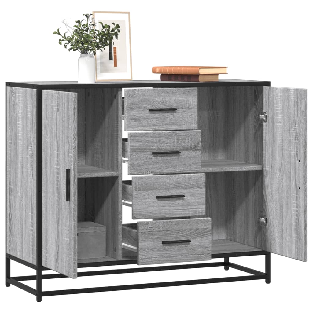 Dulap, gri sonoma, 92x35x76 cm, lemn prelucrat GartenMobel Dekor