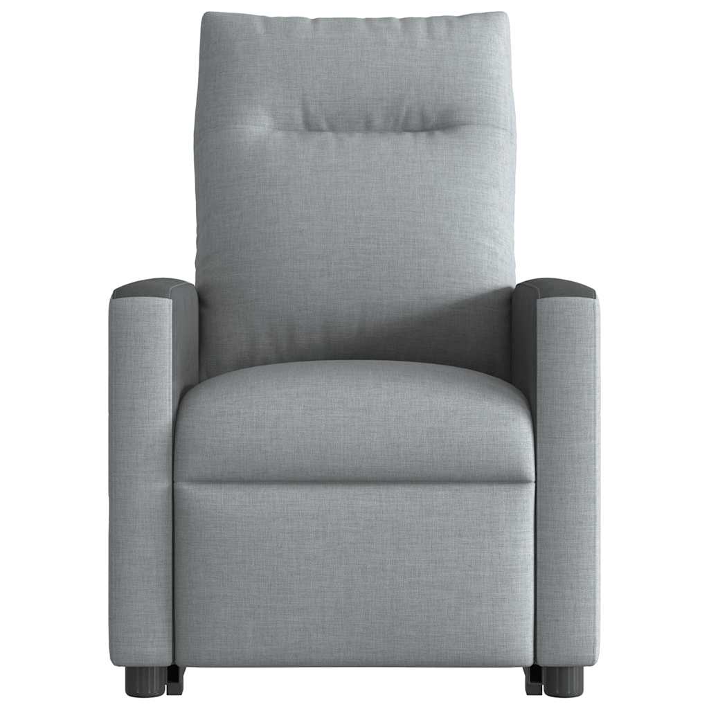 Fotoliu electric rabatabil cu ridicare, gri deschis, textil GartenMobel Dekor