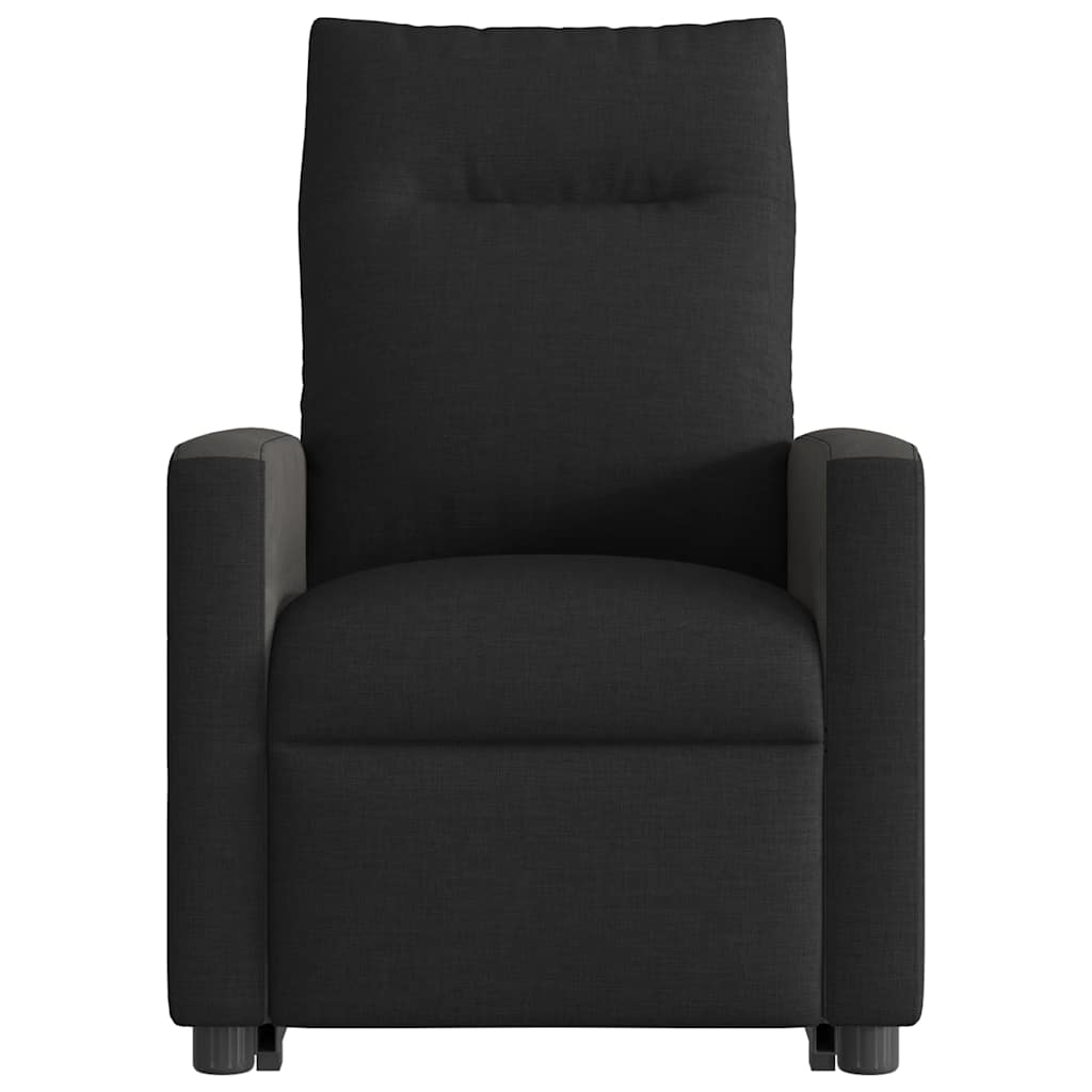 Fotoliu electric rabatabil cu ridicare, negru, textil GartenMobel Dekor