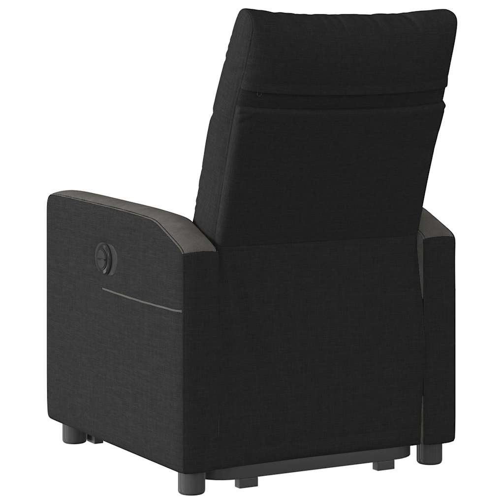 Fotoliu electric rabatabil cu ridicare, negru, textil GartenMobel Dekor