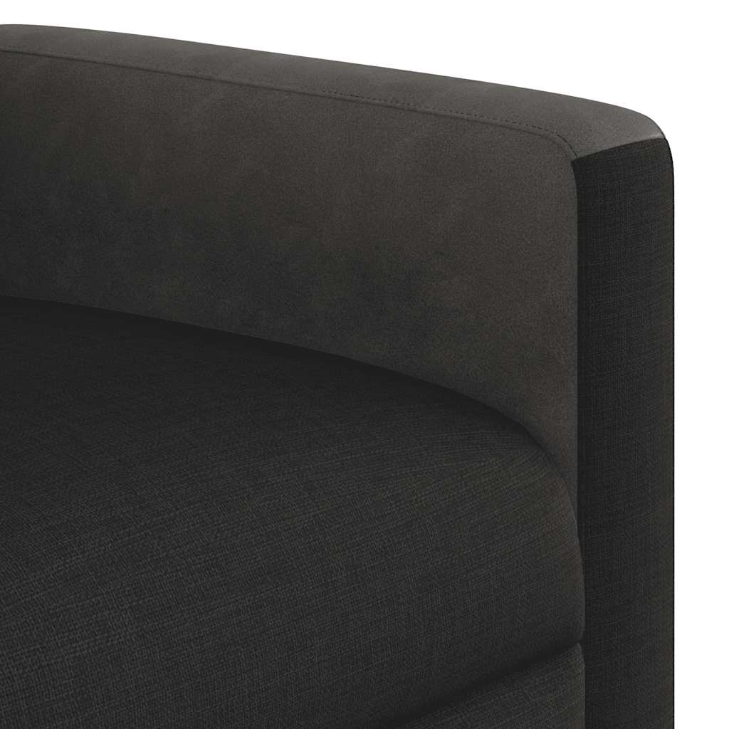 Fotoliu rabatabil electric, negru, material textil GartenMobel Dekor
