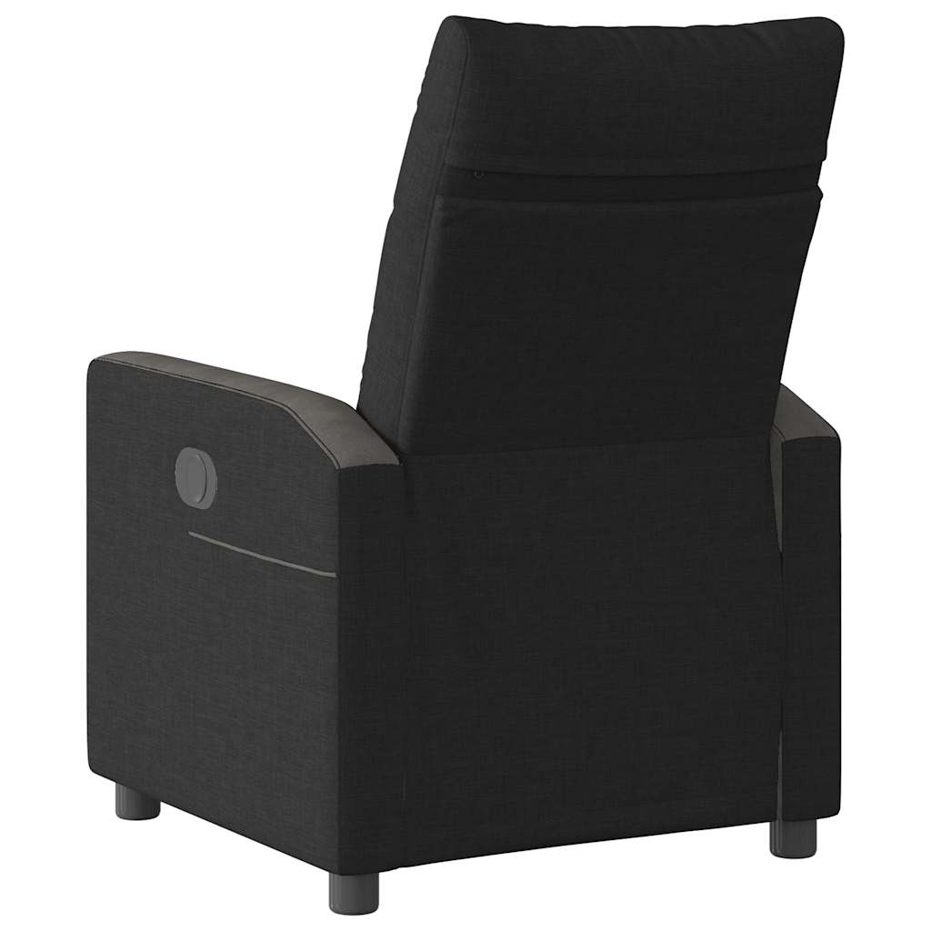 Fotoliu rabatabil electric, negru, material textil GartenMobel Dekor