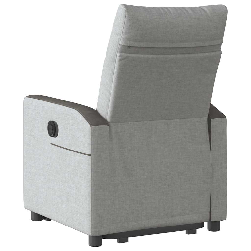 Scaun reclinabil electric, țesătură gri nor GartenMobel Dekor