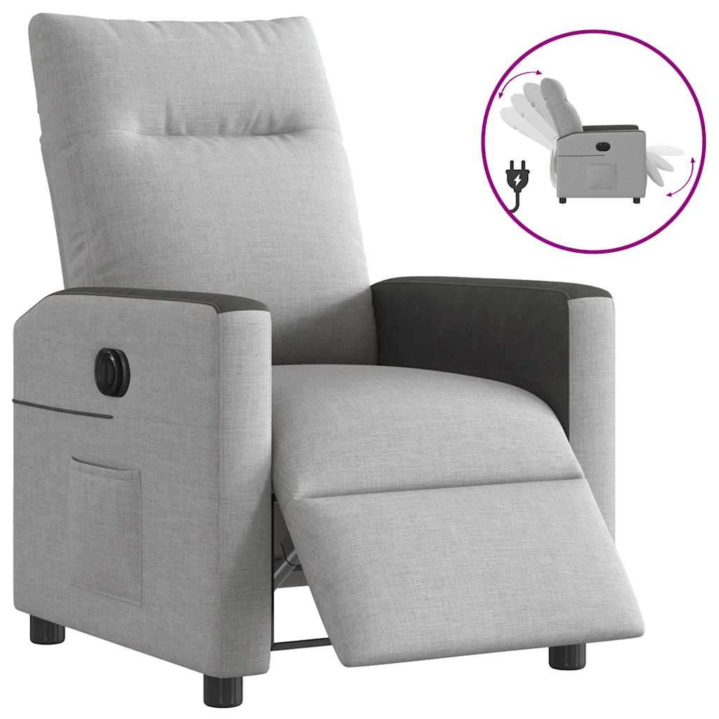 Scaun reclinabil electric Cloud Grey Fabric GartenMobel Dekor