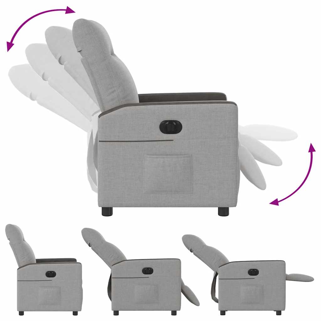 Scaun reclinabil electric Cloud Grey Fabric GartenMobel Dekor