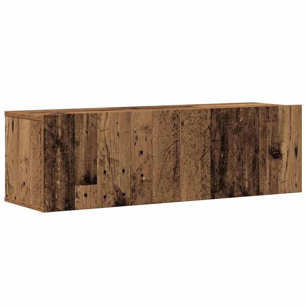 Set dulap TV 4 piese montat pe perete lemn vechi lemn prelucrat GartenMobel Dekor