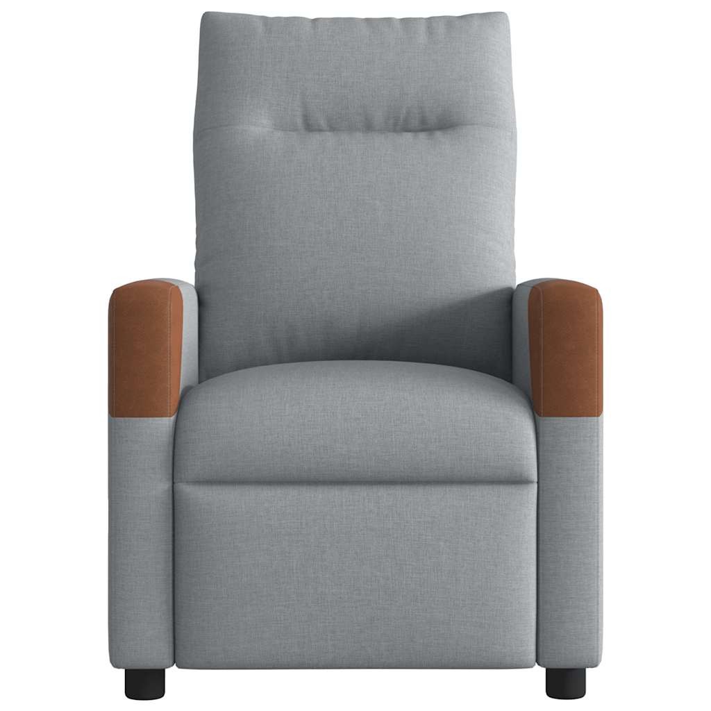 Fotoliu rabatabil, gri deschis, material textil GartenMobel Dekor