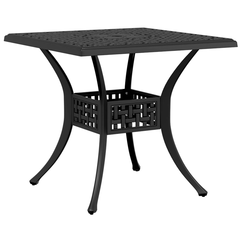 Set mobilier bistro, 3 piese, negru, aluminiu turnat GartenMobel Dekor
