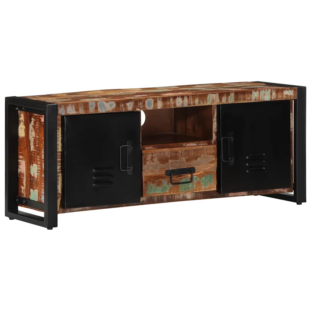 Dulap TV 100x30x40 cm lemn masiv recuperat GartenMobel Dekor