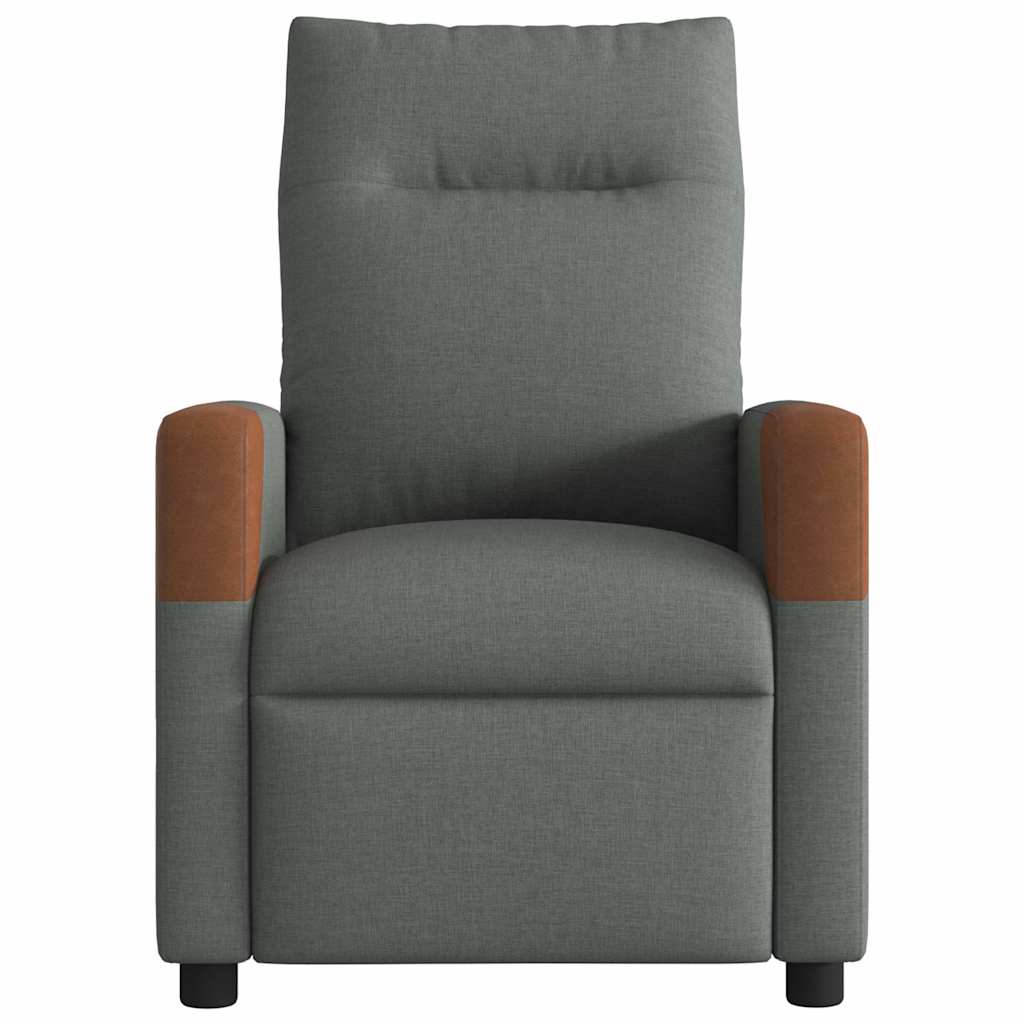 Fotoliu electric de masaj rabatabil, gri închis, textil GartenMobel Dekor