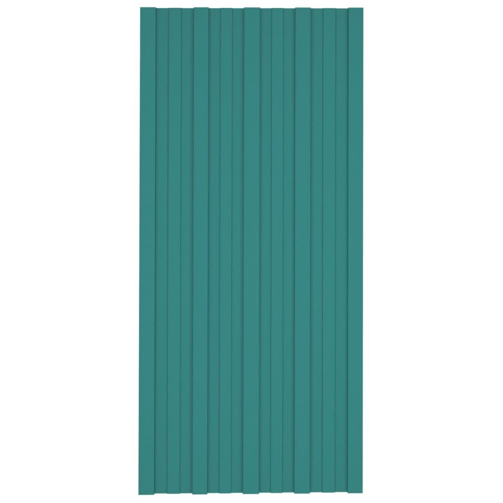 Panouri pentru acoperiș 12 buc. verde 100x45 cm oțel galvanizat GartenMobel Dekor