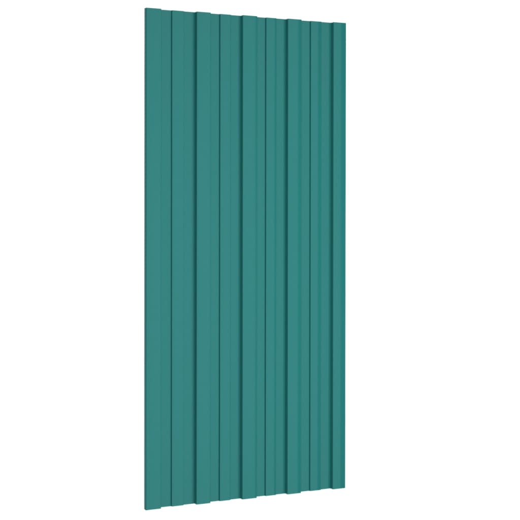 Panouri pentru acoperiș 12 buc. verde 100x45 cm oțel galvanizat GartenMobel Dekor
