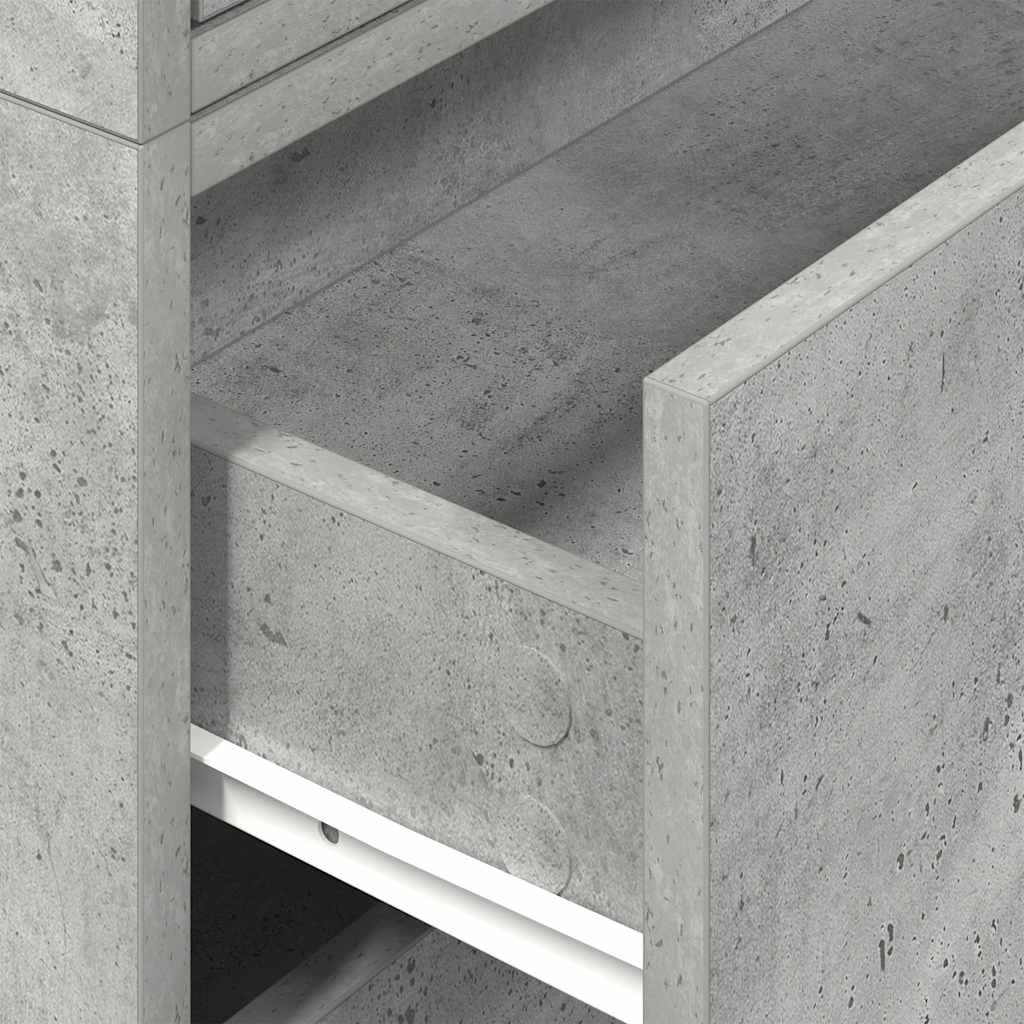 Dulapuri cu 2 sertare 2 buc Beton Gri 60x31x40cm Lemn prelucrat GartenMobel Dekor