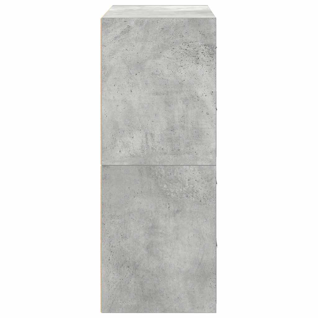 Dulapuri cu 2 sertare 2 buc Beton Gri 60x31x40cm Lemn prelucrat GartenMobel Dekor