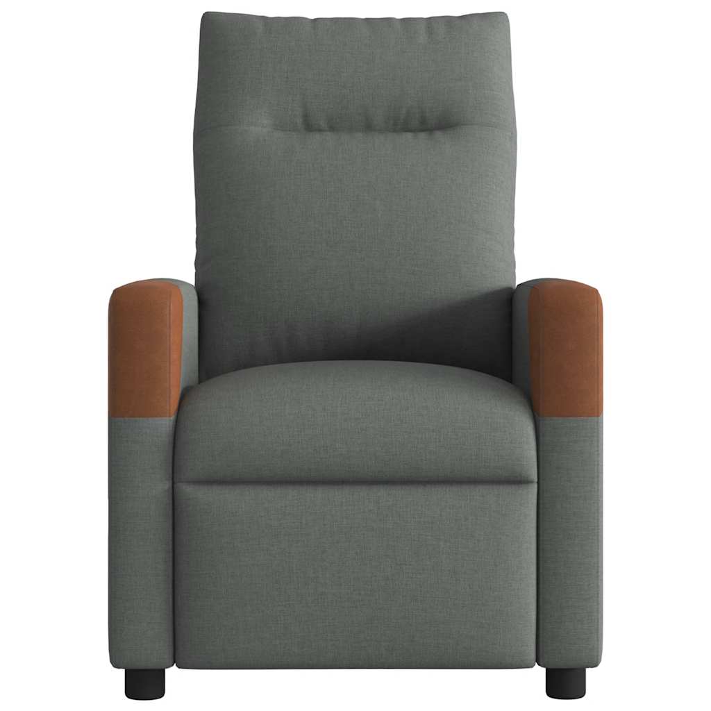 Fotoliu de masaj rabatabil, gri închis, material textil GartenMobel Dekor