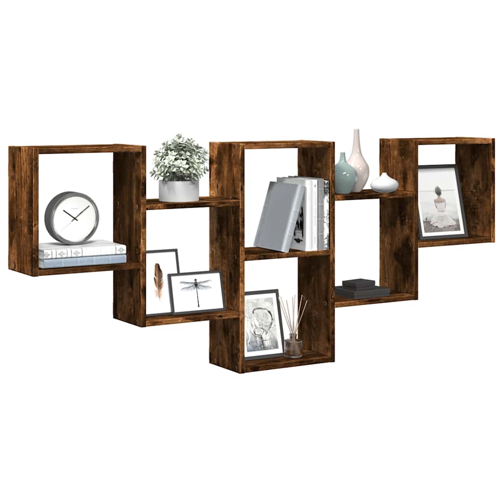 Raft de perete, stejar fumuriu, 159x18x66 cm, lemn compozit GartenMobel Dekor