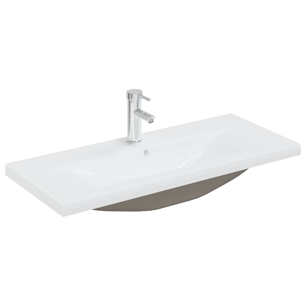 Set mobilier de baie, 4 piese, gri beton, lemn compozit GartenMobel Dekor