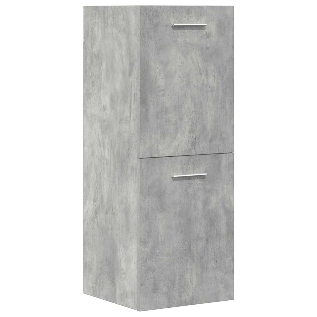 Set mobilier de baie, 4 piese, gri beton, lemn compozit GartenMobel Dekor