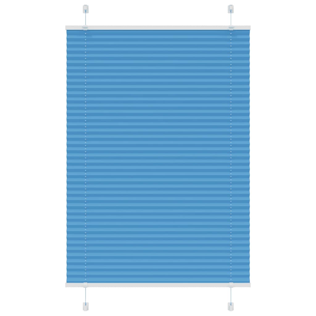 Jaluză plisată albastru 75x100cm Lățime țesătură 74,4 cm GartenMobel Dekor
