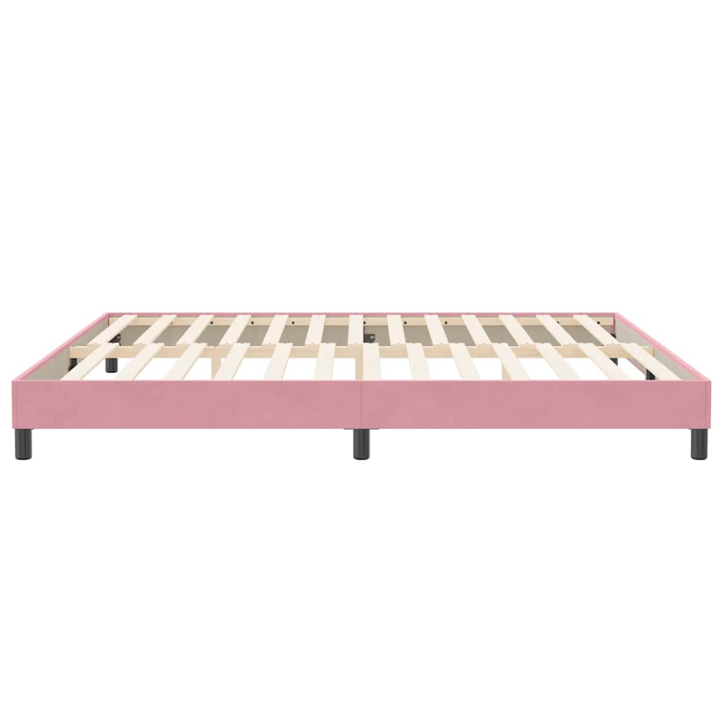 Cadru de pat fără saltea roz 200x210 cm catifea GartenMobel Dekor