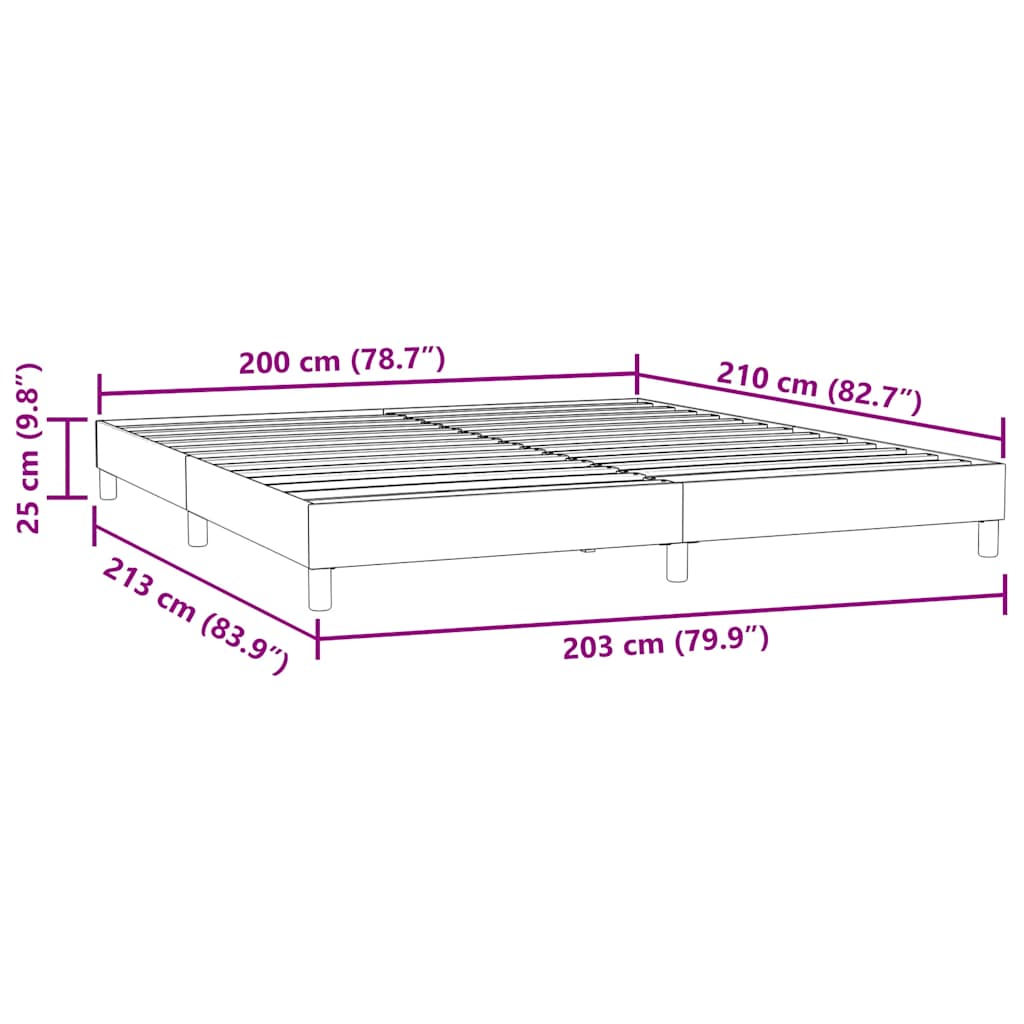 Cadru de pat fără saltea roz 200x210 cm catifea GartenMobel Dekor