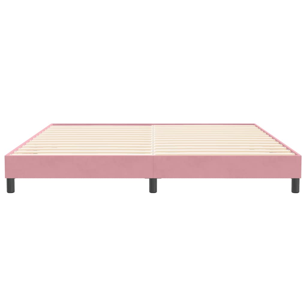 Cadru de pat fără saltea roz 200x210 cm catifea GartenMobel Dekor