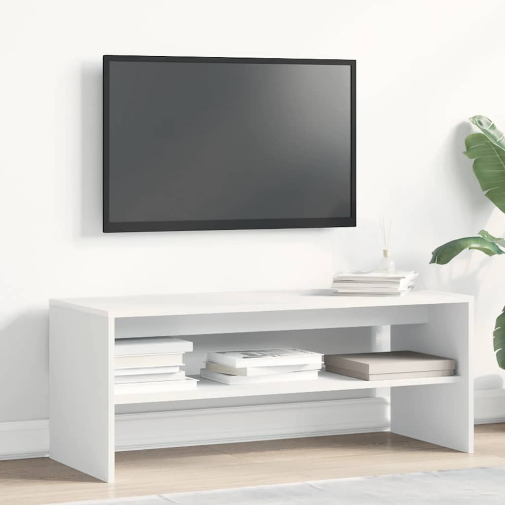 Comodă TV, alb, 100 x 40 x 40 cm, PAL GartenMobel Dekor