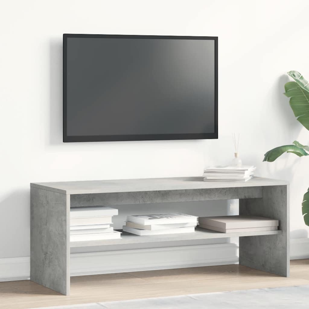 Comodă TV, gri beton, 100 x 40 x 40 cm, PAL GartenMobel Dekor