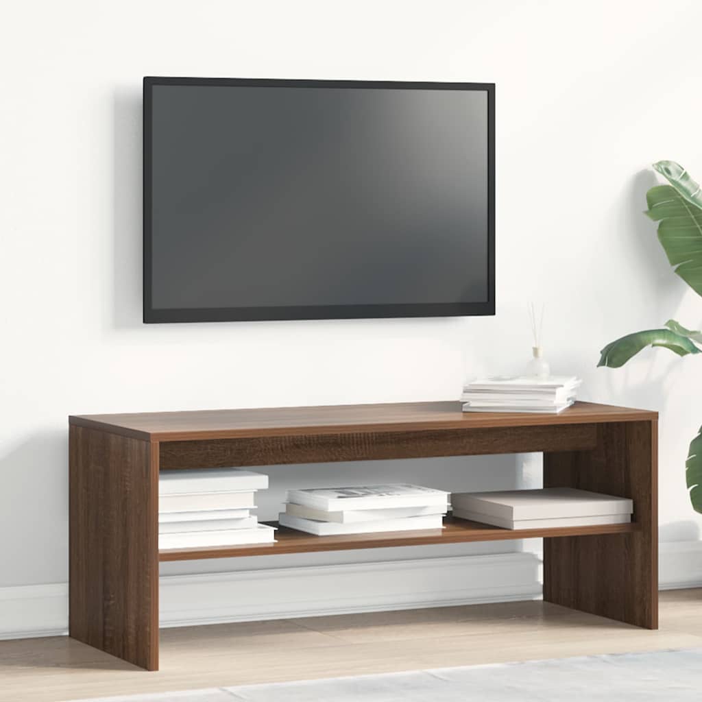 Comodă TV, stejar maro, 100x40x40 cm, lemn compozit GartenMobel Dekor