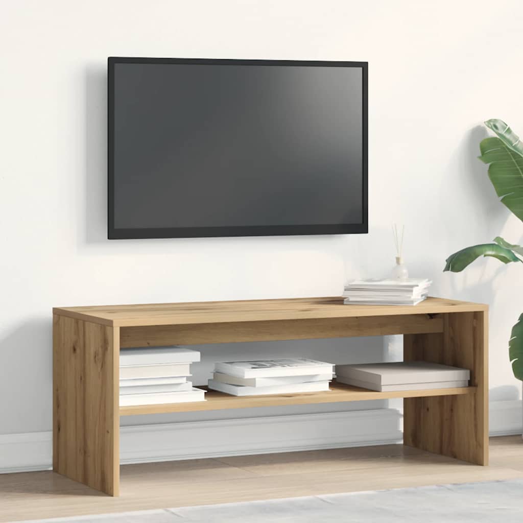 Dulap TV, stejar artizanal, 100x40x40 cm, lemn prelucrat GartenMobel Dekor