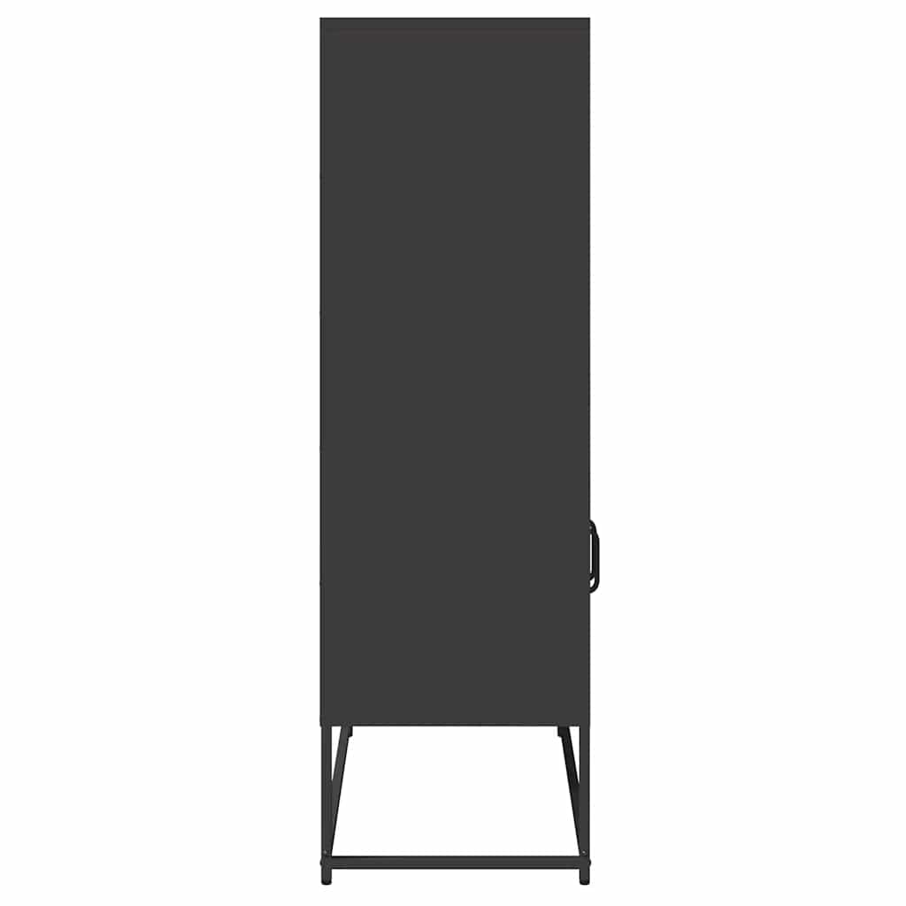 Dulap înalt, negru, 68x39x123 cm, oțel GartenMobel Dekor