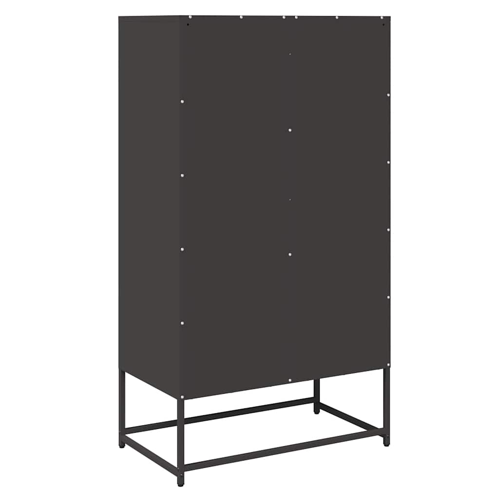 Dulap înalt, negru, 68x39x123 cm, oțel GartenMobel Dekor